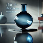 Dansk Dark Blue Glass Vase Ground Pontil